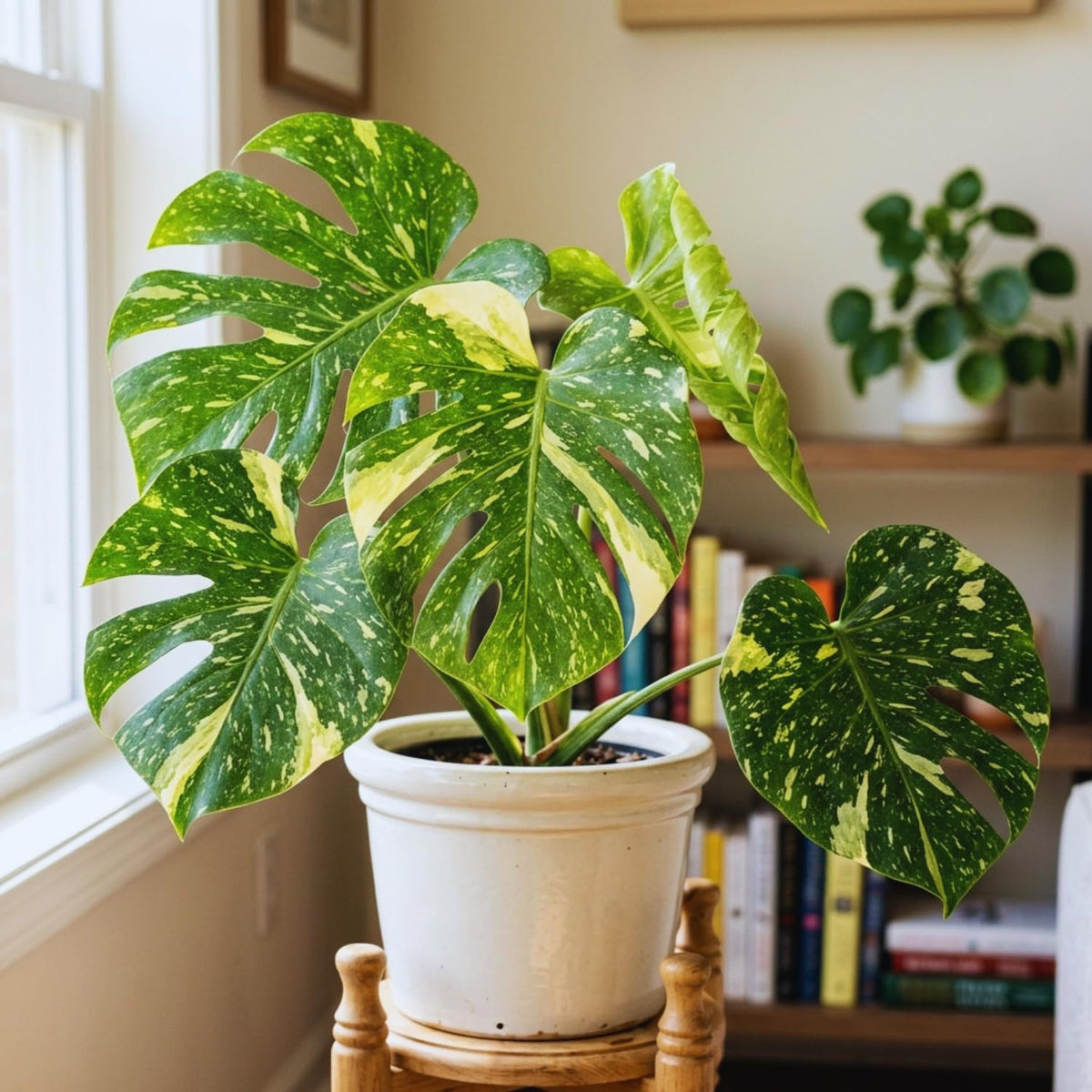 Variegated Monstera Plant Live, Monstera Live Plant, Houseplants, 5 to 7 Inc Tall
