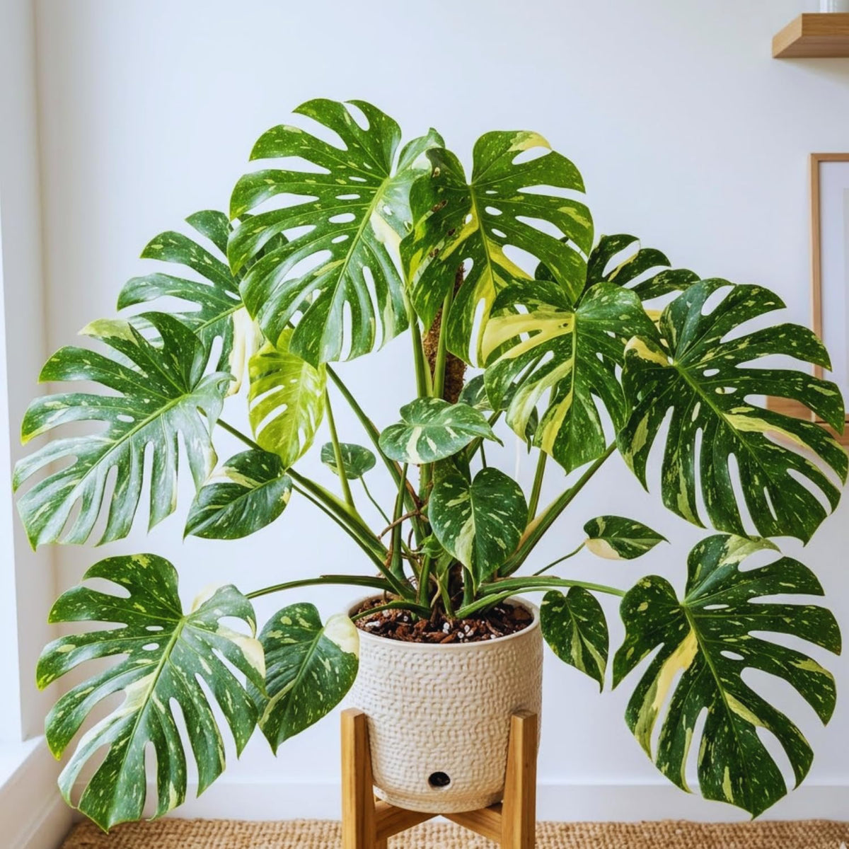 Variegated Monstera Plant Live, Monstera Live Plant, Houseplants, 5 to 7 Inc Tall
