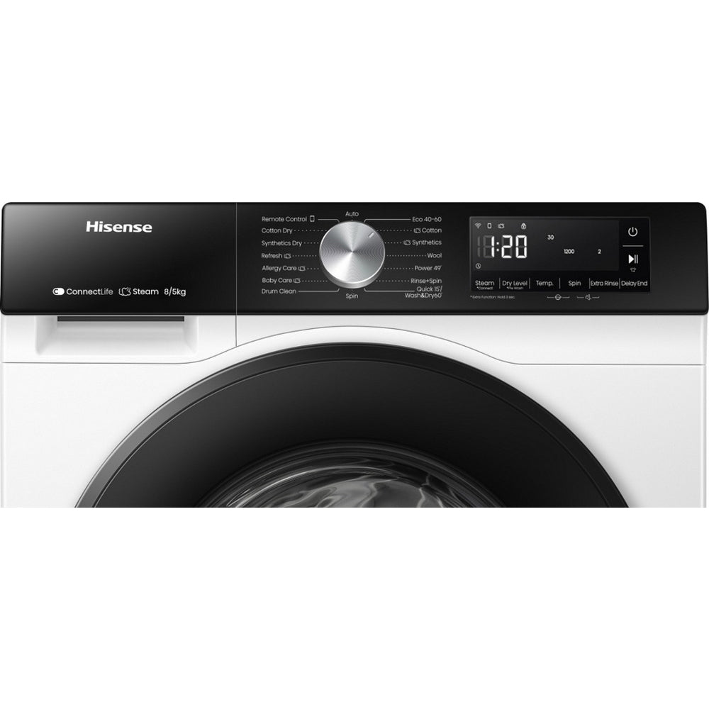 Hisense WD3S8043BW3 3S Series 8+5kg 1400 Spin WiFi-enabled Washer Dryer White