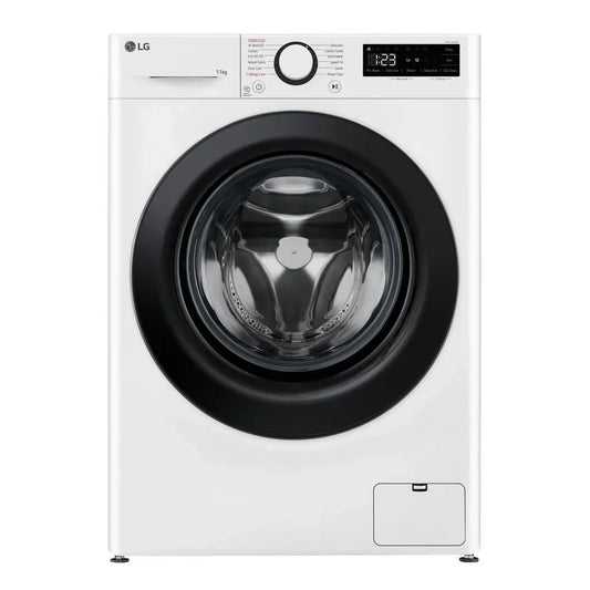 LG F4Y511WBLN1 11kg Steam 1400 Spin Freestanding Front Load Washing Machine White - A Rated