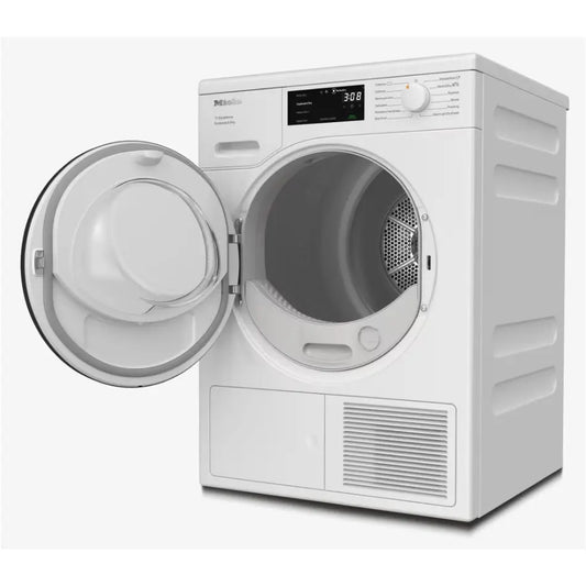 Miele TEC645WP EcoSpeed 8kg Freestanding Heat Pump Tumble Dryer Lotus White