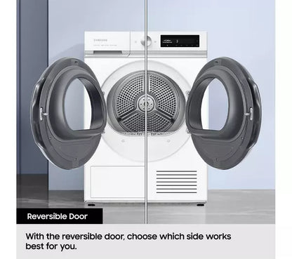 Samsung Series 5 DV90CGC0A0AEEU with OptimalDry 9 kg Heat Pump Tumble Dryer White