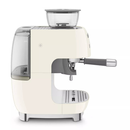 Smeg EGF03CRUK Retro Espresso Coffee Machine with Grinder in Cream